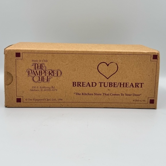 Pampered Chef Other - NOS Valentine's New Pampered Chef Valtrompia Bread Tube Baking Mold Heart #1560